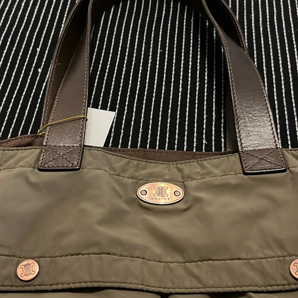 COPY - Great Condition Celine Green Nylon Tote Bag. With Certificate of Authent… - Picture 1 of 16